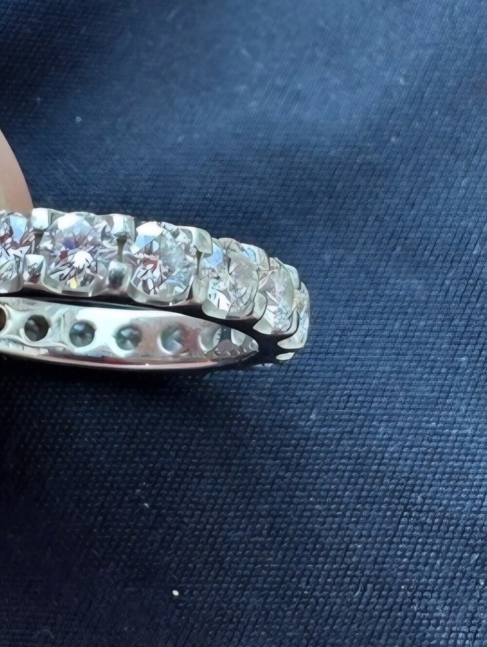 Women’s White Gold Diamond Eternity Band - Silver